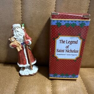 Russ The Legend Of Saint Nicholas Sculpt Stone Santa Figurine